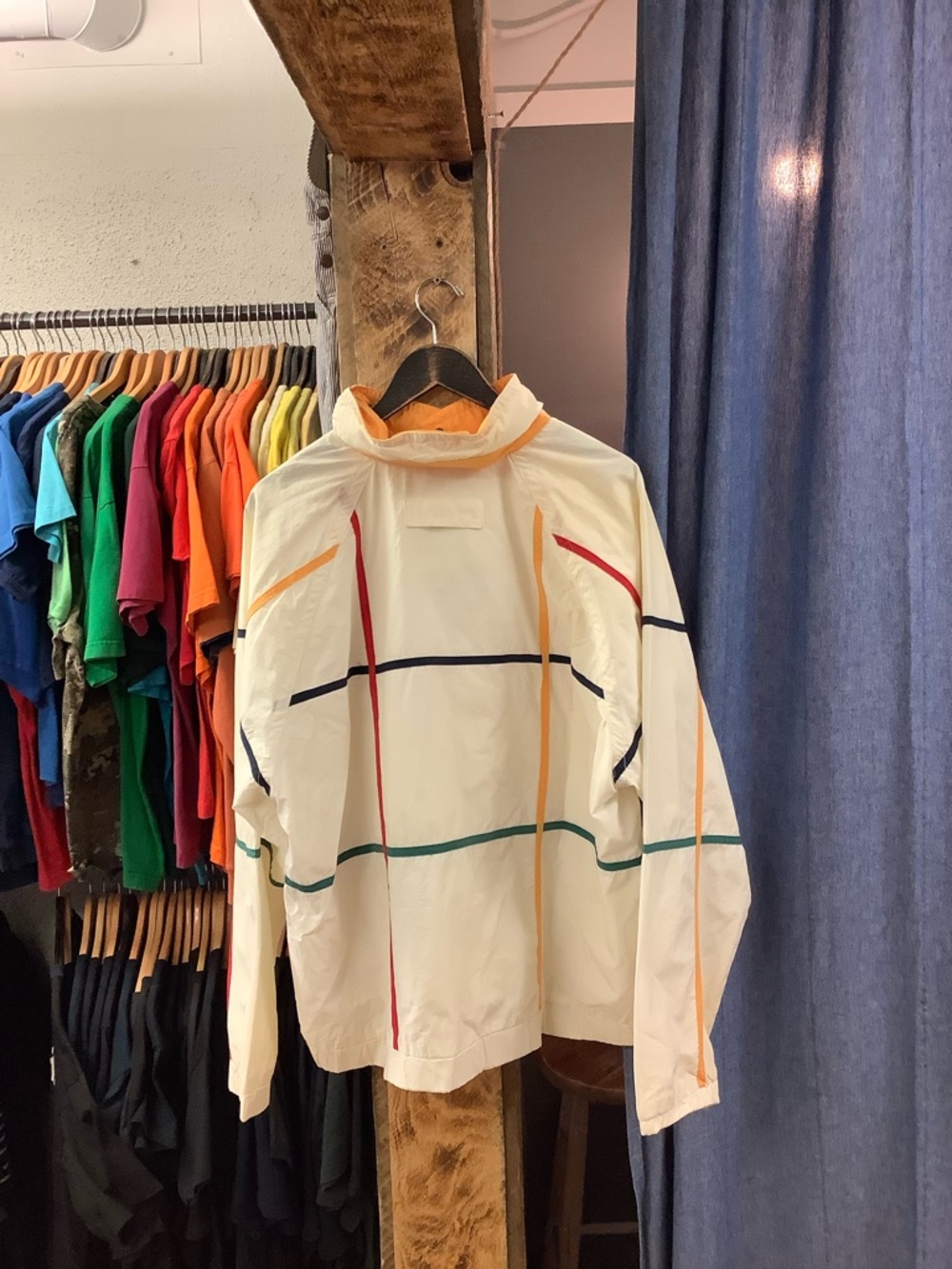 Vintage Forest Club Multicolor Patterned Nylon Jacket - Picture 2 of 2